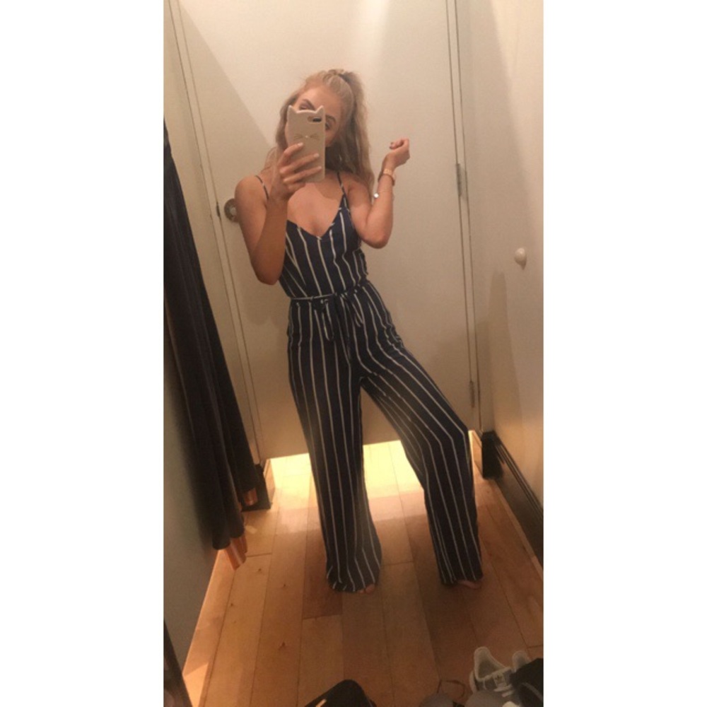Forever 21 Striped Jumpsuit